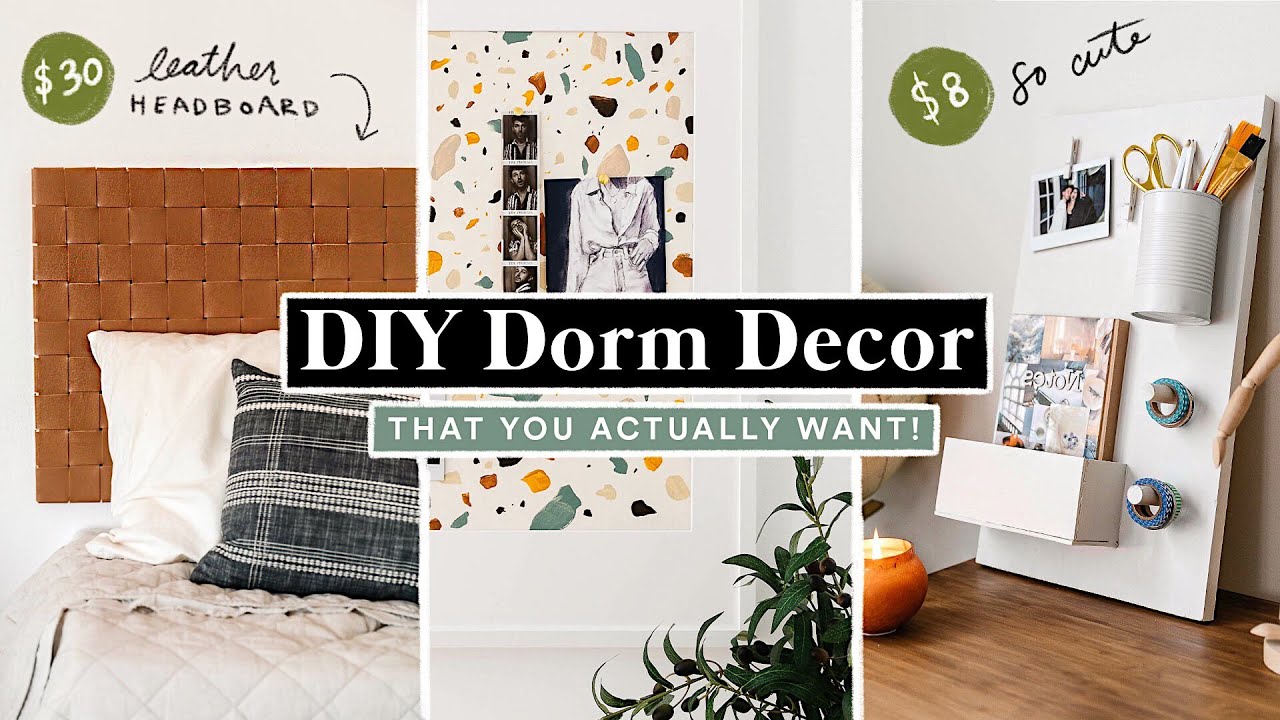 DIY DORM DECOR You Actually Want To Make! ✨ Affordable Renter Friendly Decor Ideas!