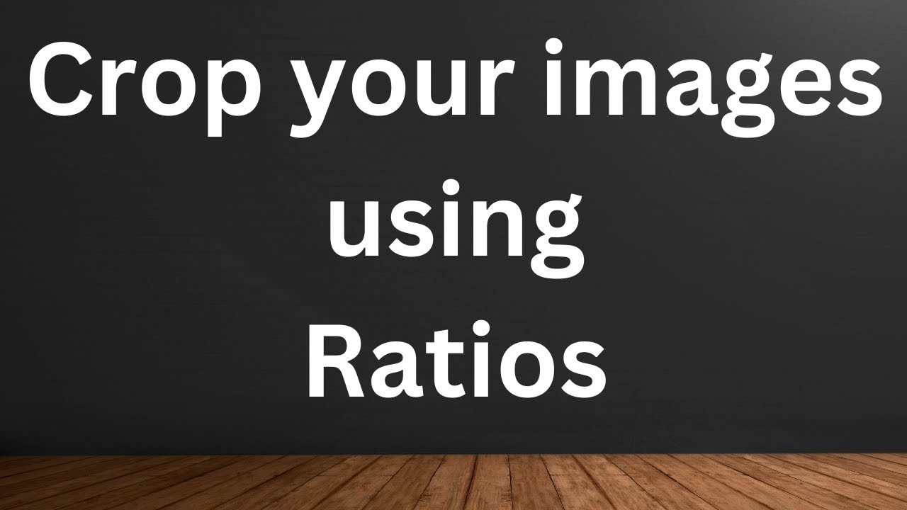 How to crop using Ratios in Lightroom ( Or any application )