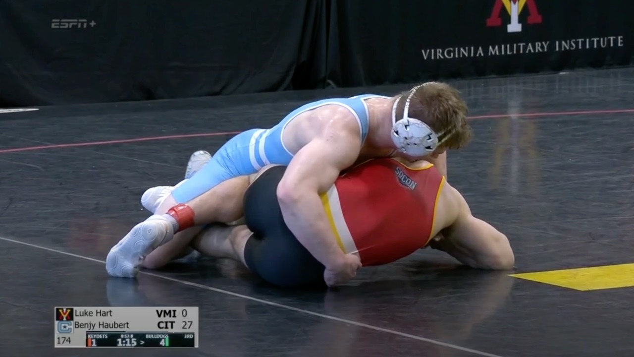 174lbs Ben Haubert (The Citadel) vs Luke Hart (VMI)