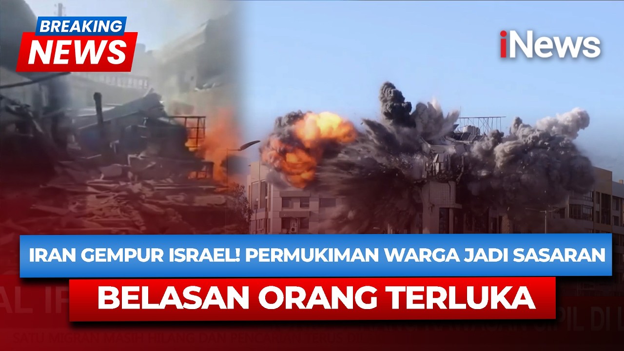 MENCEKAM! Rudal Iran Serang Permukiman Israel, Belasan Orang Dilaporkan Terluka
