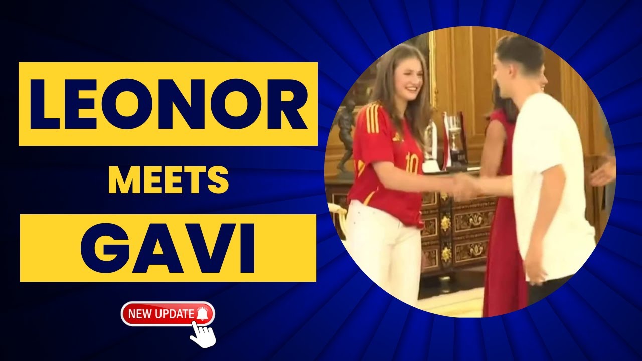 Princess Leonor Meets Gavi at Spain's Victory #leonor #gavi #leonorand gavi #royalfamily #felipe