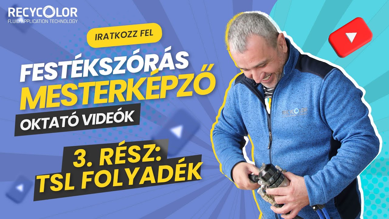 Fest&eacute;ksz&oacute;r&aacute;s mesterk&eacute;pző - 3. r&eacute;sz: Graco TSL folyad&eacute;k - Recycolor oktat&oacute; vide&oacute;k szakemberektől