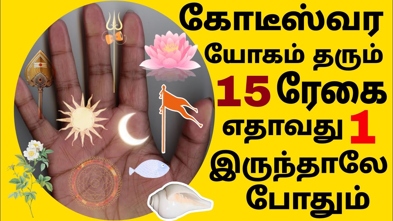 கோடீஸ்வர யோகம் தரும் 15 ரேகை 1 இருந்தா போதும் | Palm Reading in Tamil (Palmistry) | கைரேகை குறிகள்