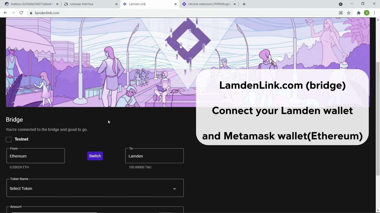Using the LamdenLink.com bridge -- ETHEREUM to LAMDEN
