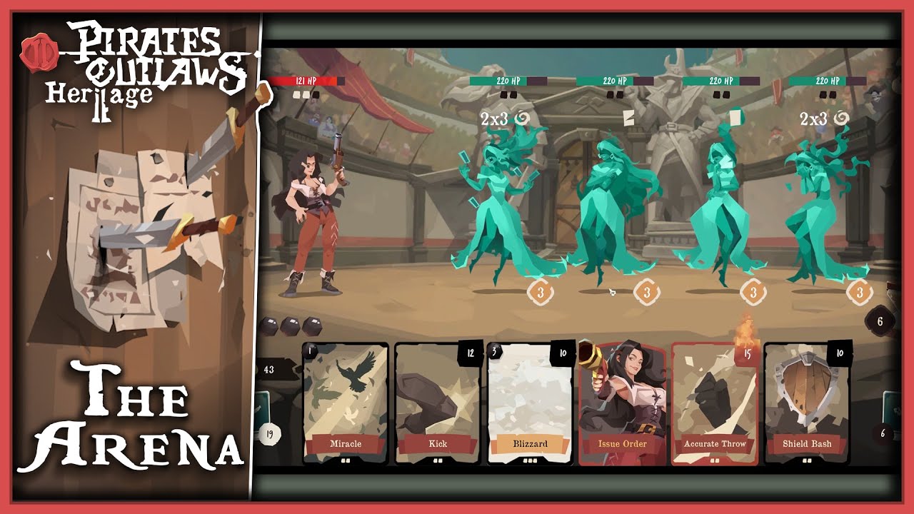 Deckbuilding My Way Through The Deadly Arena!  Pirates Outlaws 2