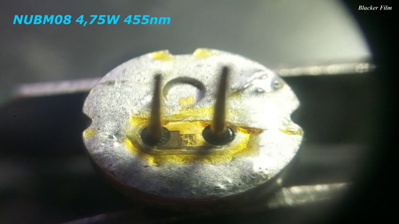 Test NICHIA NUBM08 455nm 4,75W - G8 Glass Lens
