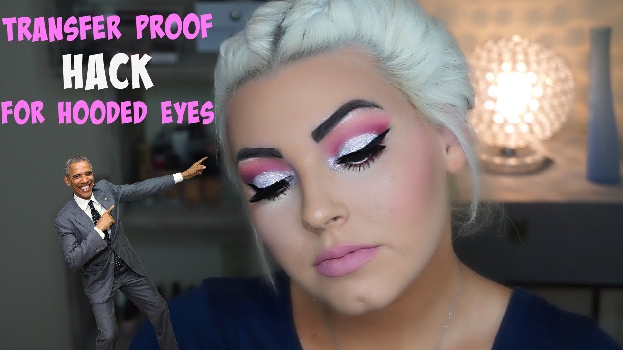 Glitter Cut Crease For Hooded Eyes | My New Transfer Proof Technique