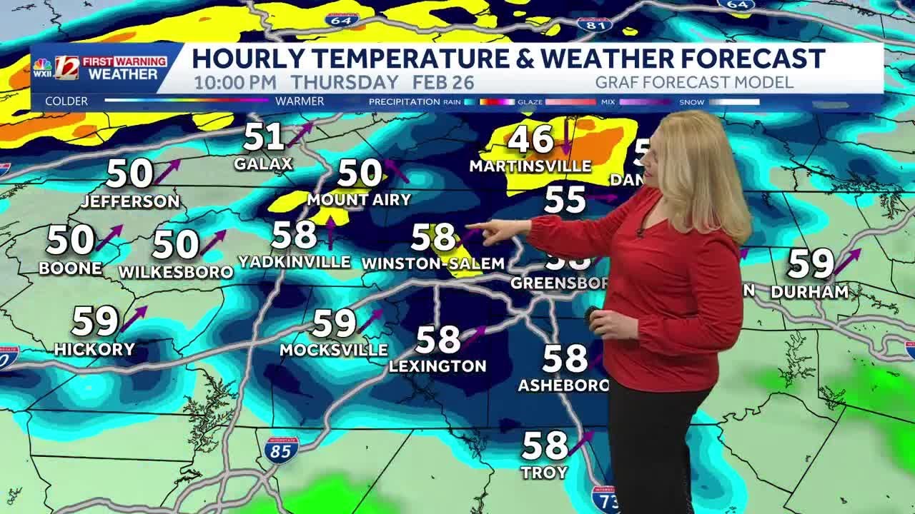 Chilly 40s on Tuesday and milder days with rain chances ahead, Feb. 24 update