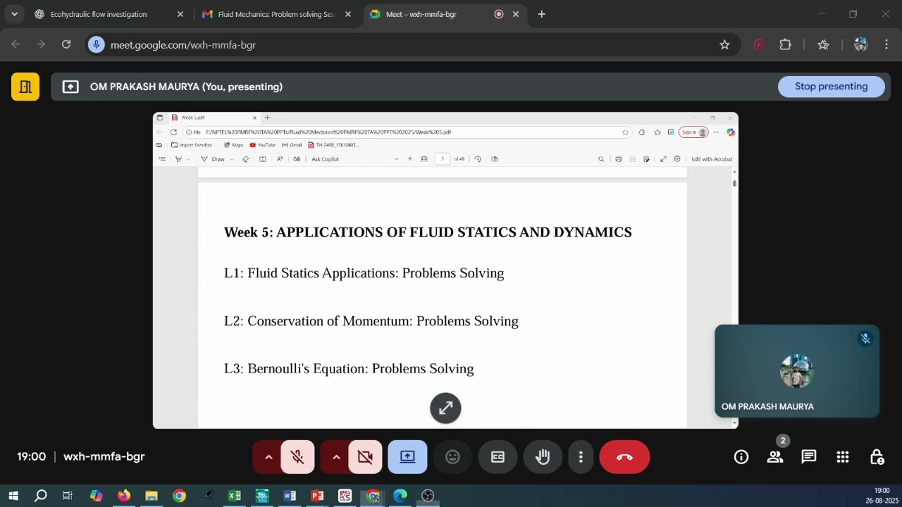 Week 5: Fluid Mechanics 2025 PMRF Live TA