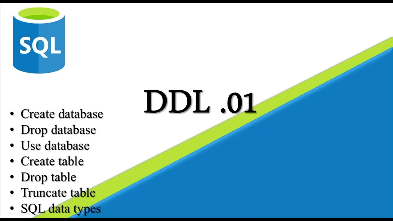 01 DDL (Data Definition Language) شرح بالعربي