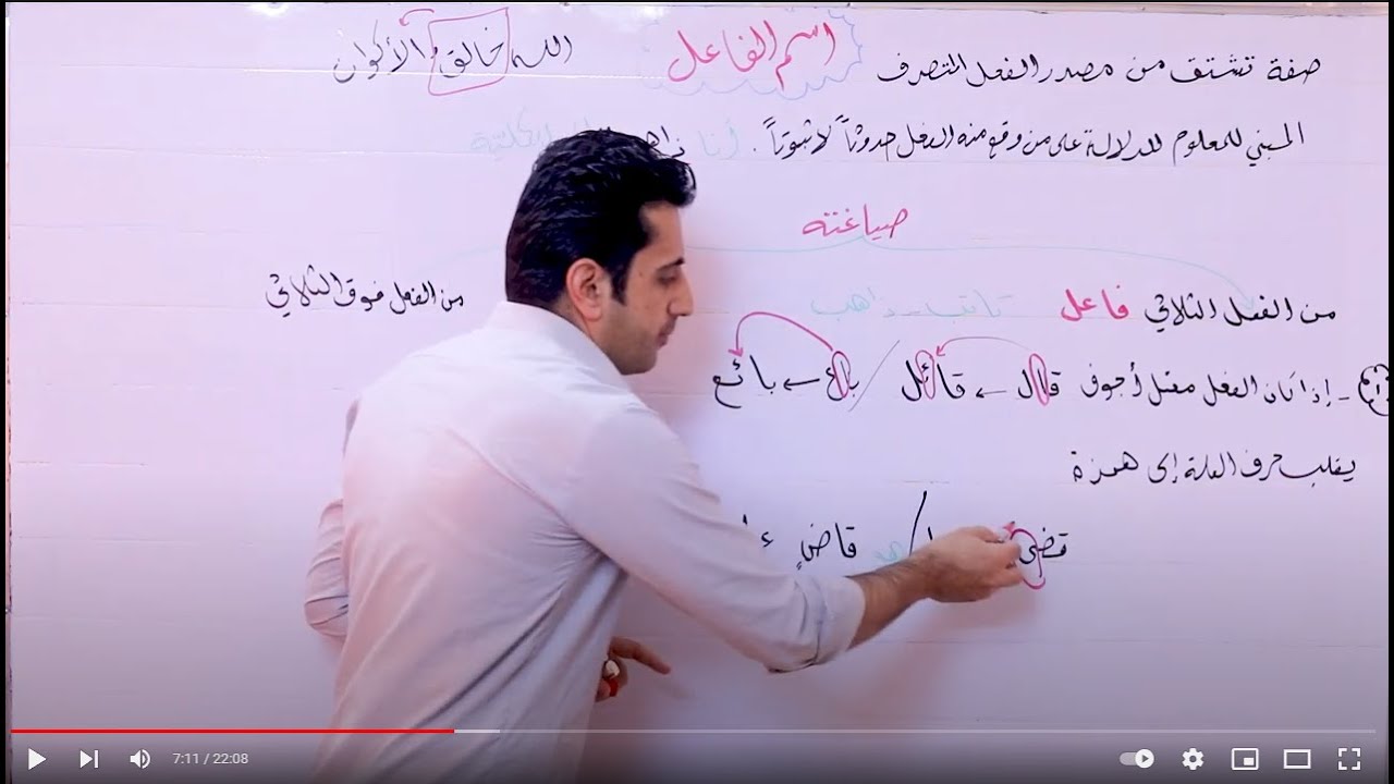 14-  بكالوريا - تاسع : قواعد الإعراب - المشتقات ( اسم الفاعل )