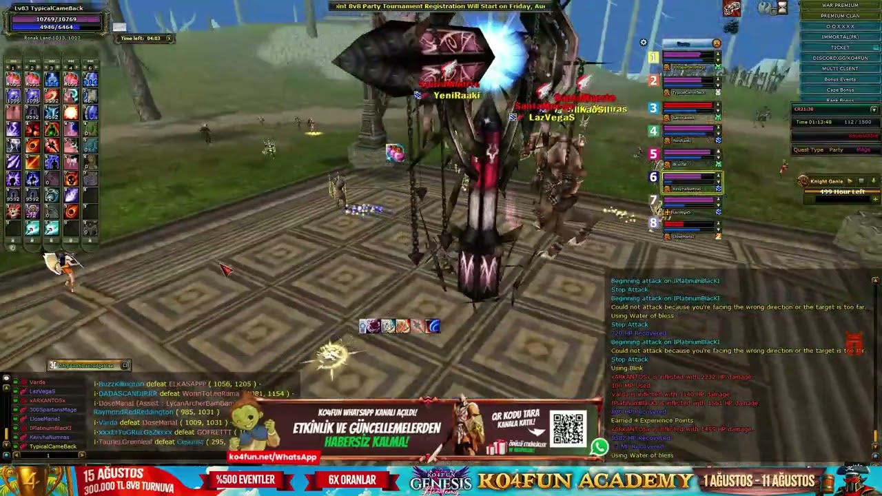 #ko4fun  MAGE PARTİYE WARRİOR ALAN NE YAPIYORDU ? :) #knightonline  #pvpserver