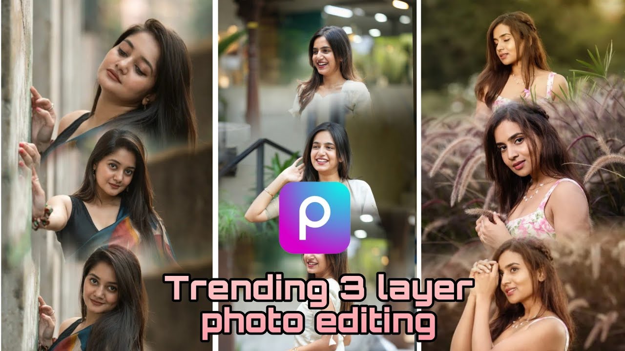 Trending 3 layer photo editing in PicsArt | 3 layer photo editing tutorial