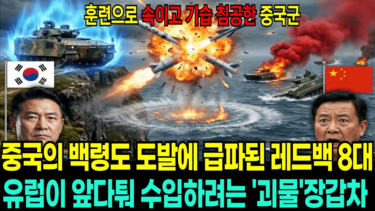 백령도 침공한 중국 장갑차 37대, 한국 레드백 8대에 전멸 | 전 세계가 경악한 한국 장갑차의 위력
