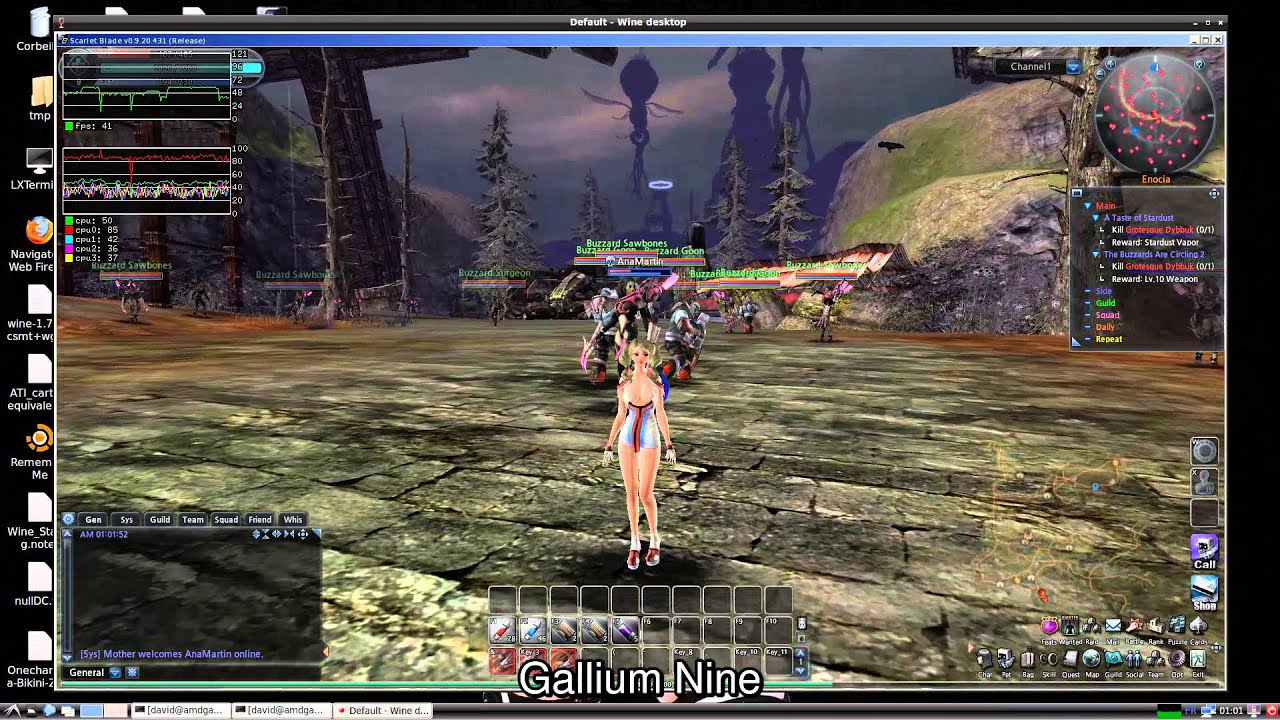 LinuxGaming Scarlet Blade WIne 1.6.2 GalliumNine vs WineD3D