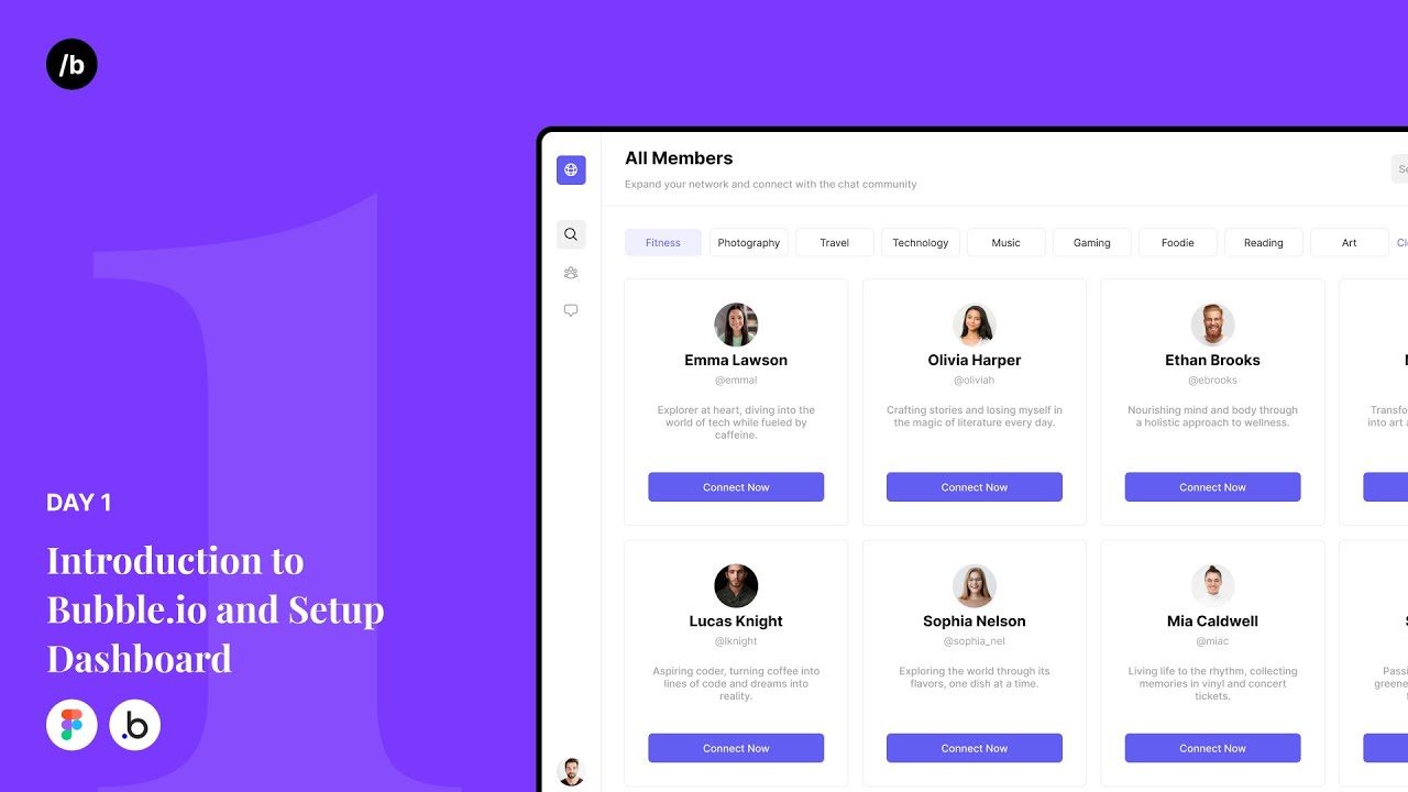 Build Chat application with no-code | Day 1 | Free Bubble.io tutorial