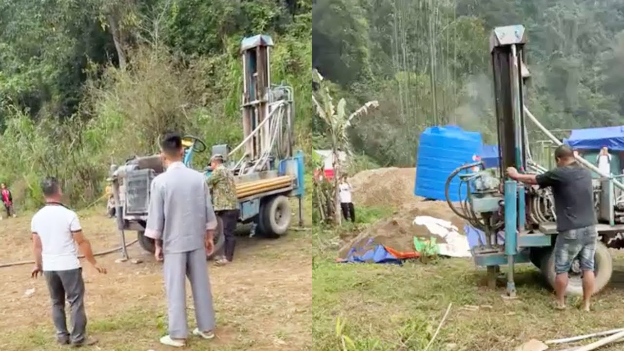 HUẤN HOA HỒNG ĐÍCH THÂN GIÁM SÁT QUÁ TRÌNH KHOAN GIẾNG CHO BÀ CON Ở BẢN