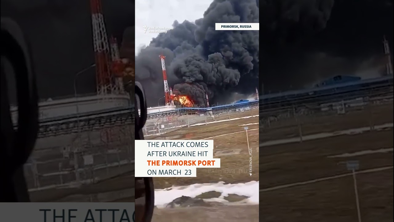 Another Russian Oil Port In Flames After Ukrainian Drone Strike