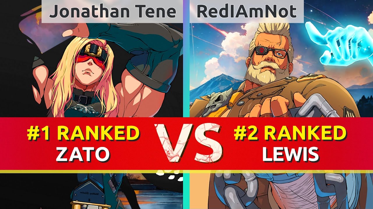 GGST ▰ Jonathan Tene (#1 Ranked Zato) vs RedIAmNot (#2 Ranked Goldlewis). High Level Gameplay