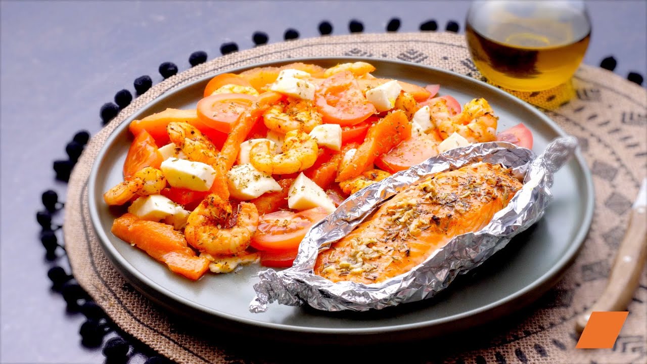 🐟 #Papillote de #Saumon &agrave; la Proven&ccedil;ale &  Salade de Melon au #Barbecue 🔥🍴