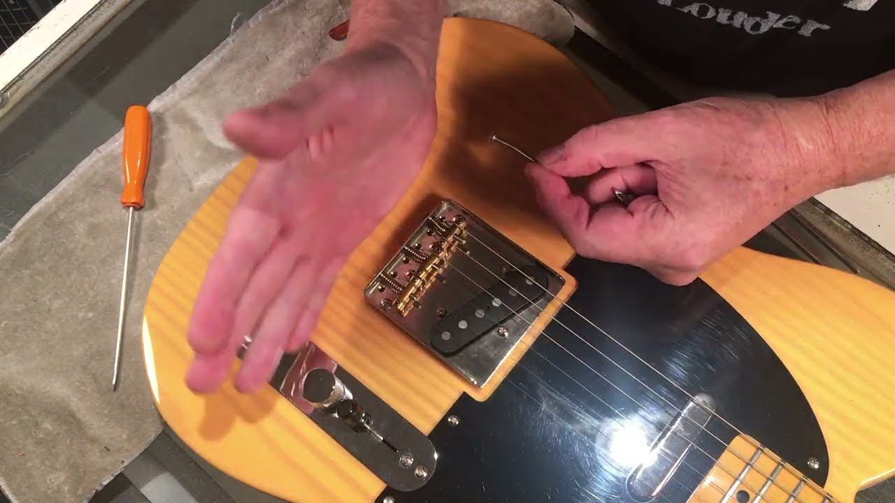 Tele saddle hack: How to improve intonation of vintage-style Tele saddles without replacing them.