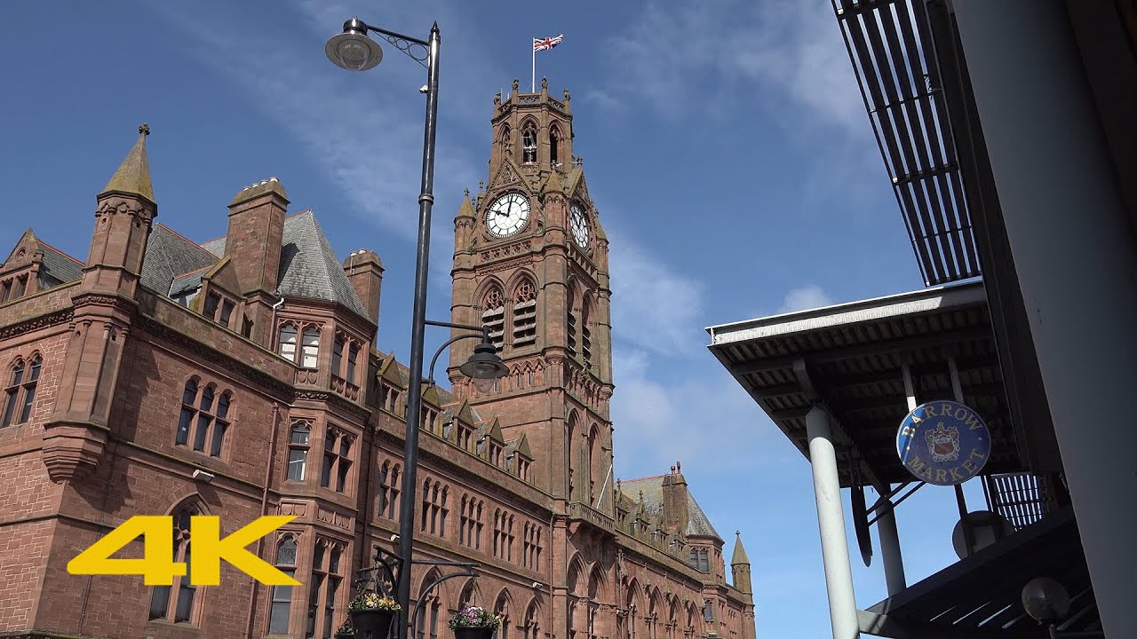 Barrow-in-Furness Walk: Town Centre【4K】