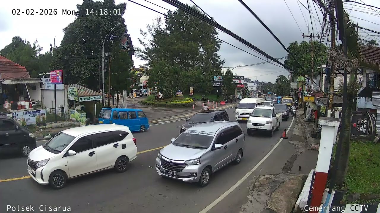 Kepadatan Jalur Puncak Depan Polsek Cisarua 02/02/2026 Jam 14:17