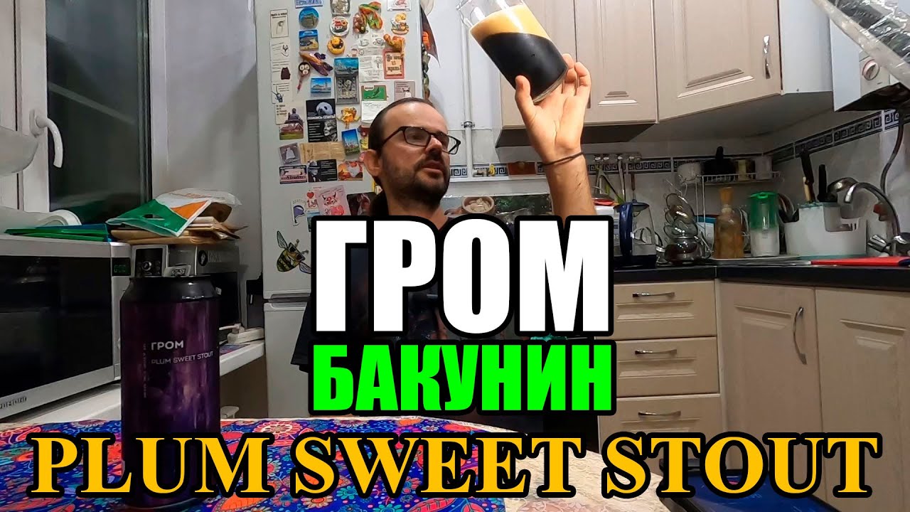 ПИВО ГРОМ от БАКУНИН. PLUM SWEET STOUT. 