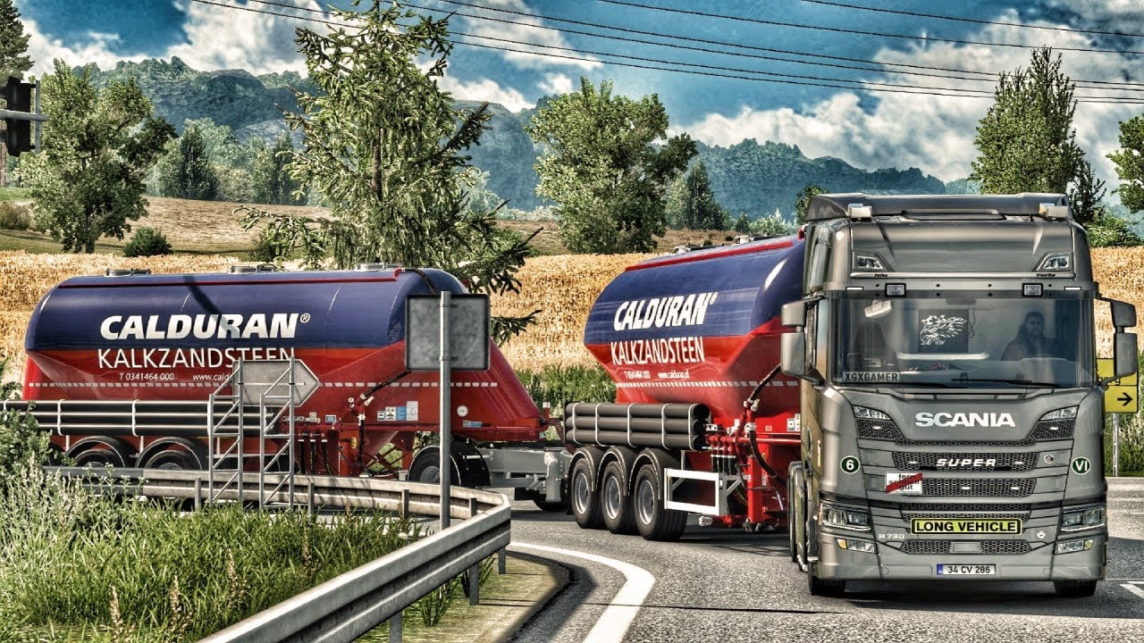 Double Silo Trailer Through the Roads Of Germany | #ets2 1.54