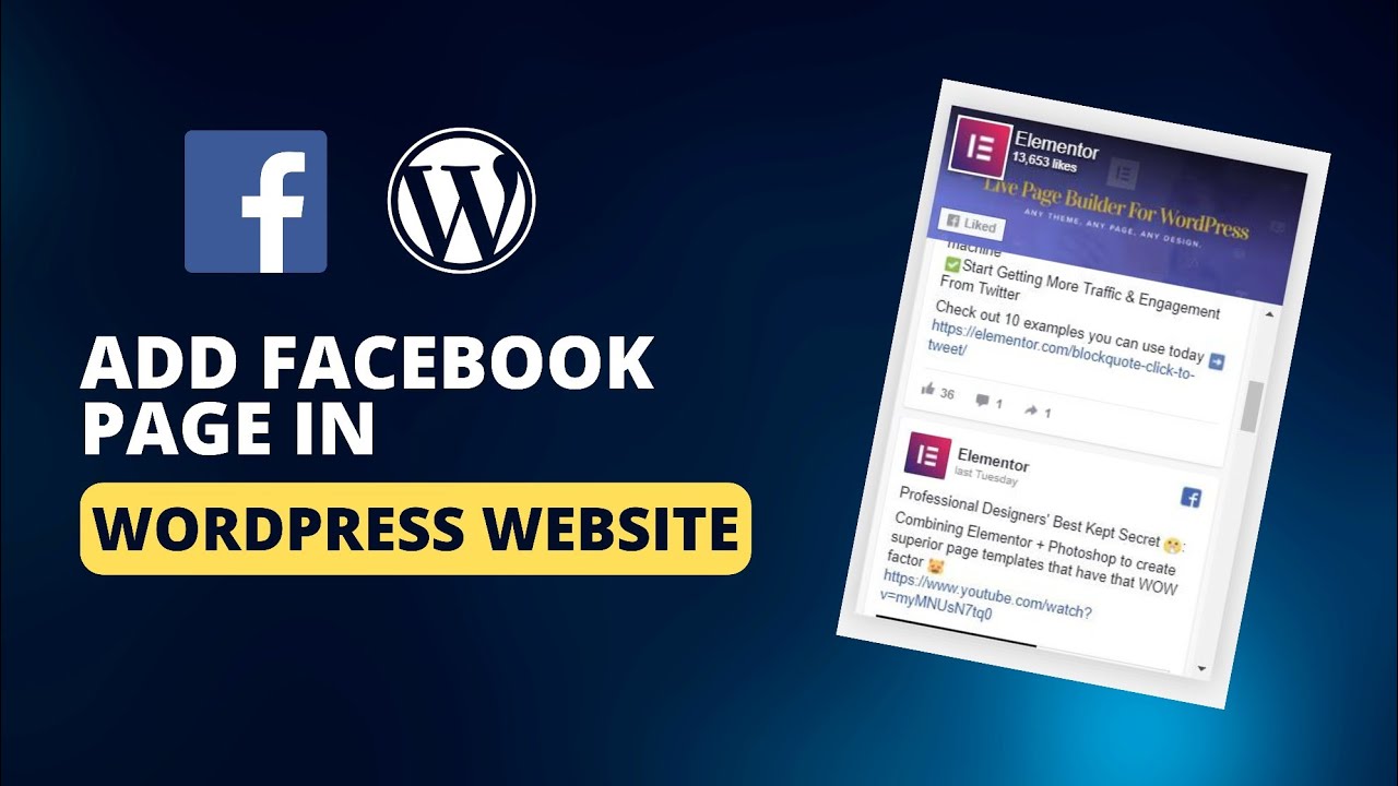 How to embed Facebook page in WordPress Website without plugin