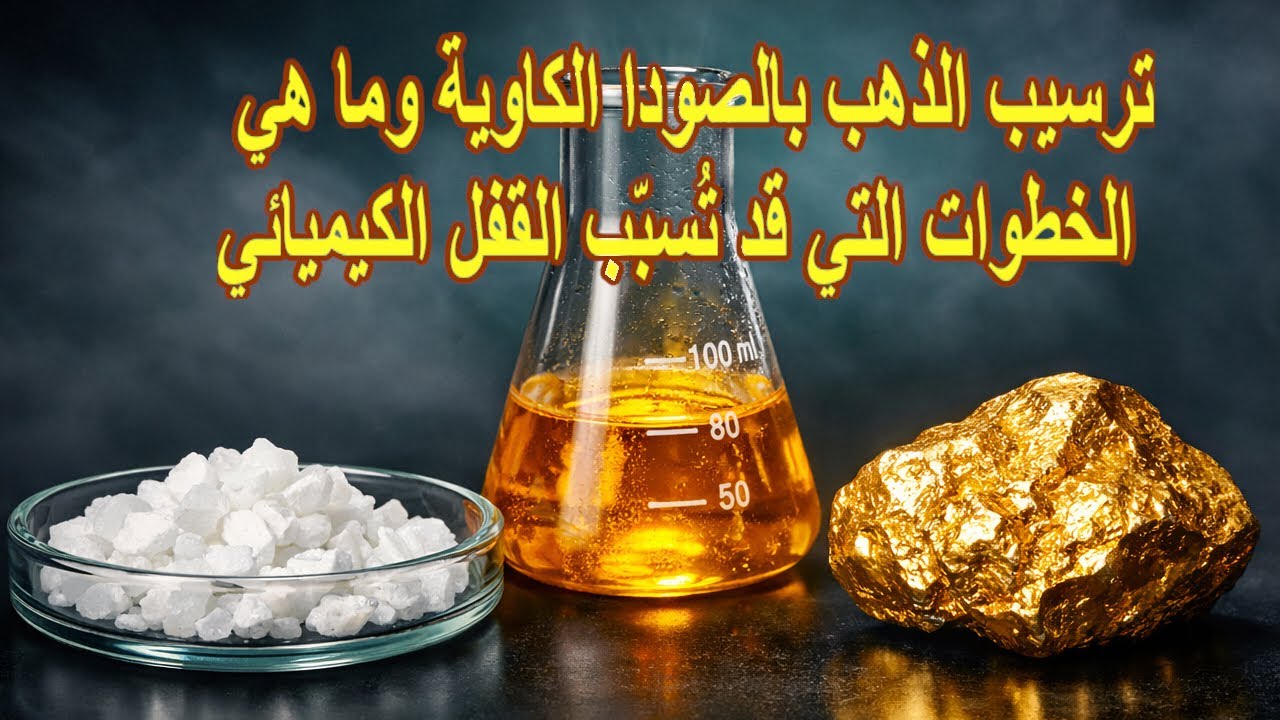 ترسيب الذهب بهيدروكسيد الصوديوم: خطوات آمنة لتجنّب القفل الكيميائي