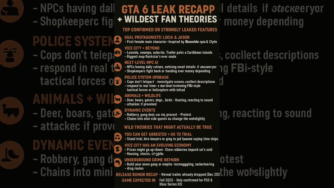 GTA 6 Leaks Are INSANE&hellip; This Game Will Be TOO REAL!  #GTA6 #GTALeaks #RockstarGames #GamingShort#GTA