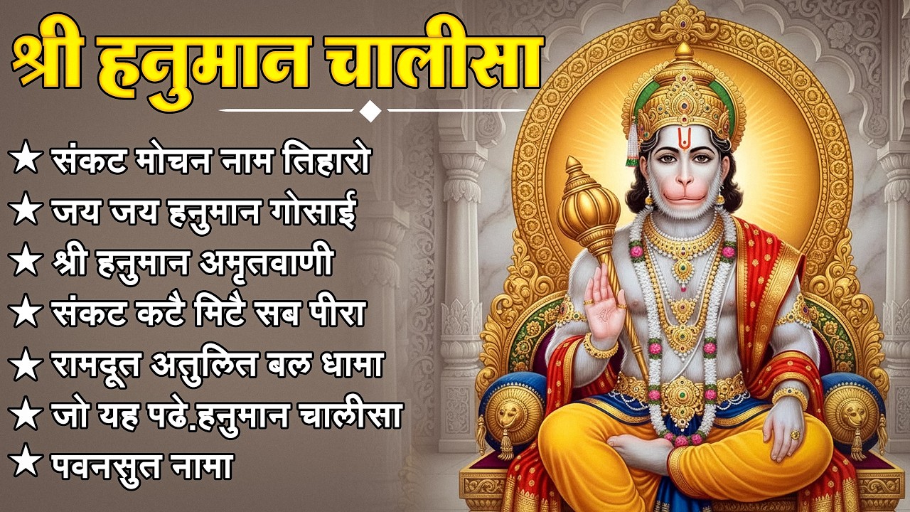 श्री हनुमान चालीसा 🌺🙏 shree hanuman chalisa original video 🙏🌺 gulshan kumar hariharan full hd