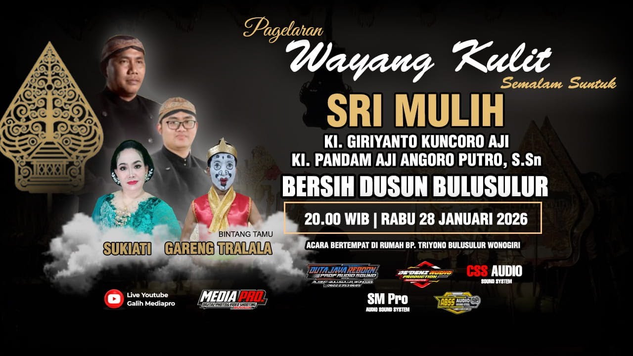 LIVE BERSIH DUSUN BULUSULUR - KI.GIRIYANTO KUNCORO AJI - KI.PANDAM AJI ANGGORO P - BT GARENG TRALALA