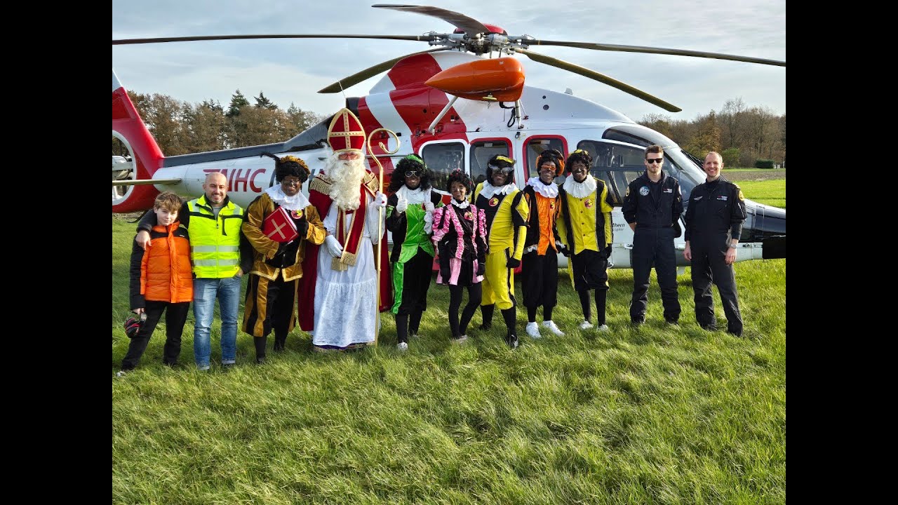 Sinterklaas had geen last van turbulentie en landt veilig in Gasselte