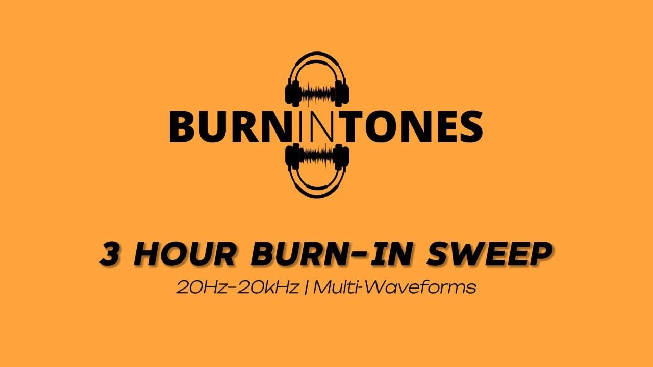 IEM Headphone & Speaker Burn-In 3 Hour Track | 20 Hz – 20 kHz Full Range Sweep (Multi Waveforms)