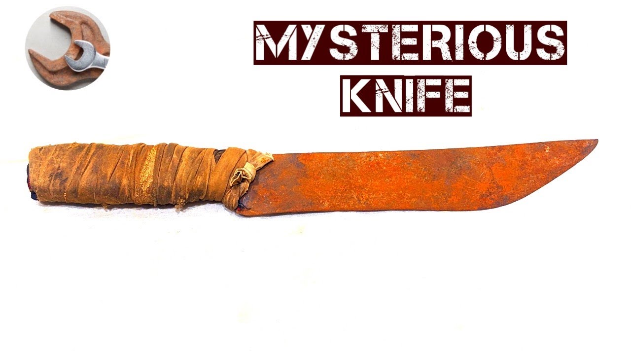 Mysterious Knife Restoration - What's Hiding Inside The Rope?