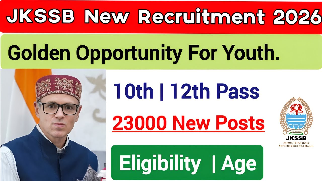 Jkssb new recruitment 2026 | 23000 jkssb Posts  | Class iv vacancies | Jkssb jobs 2026 | Jkssb |