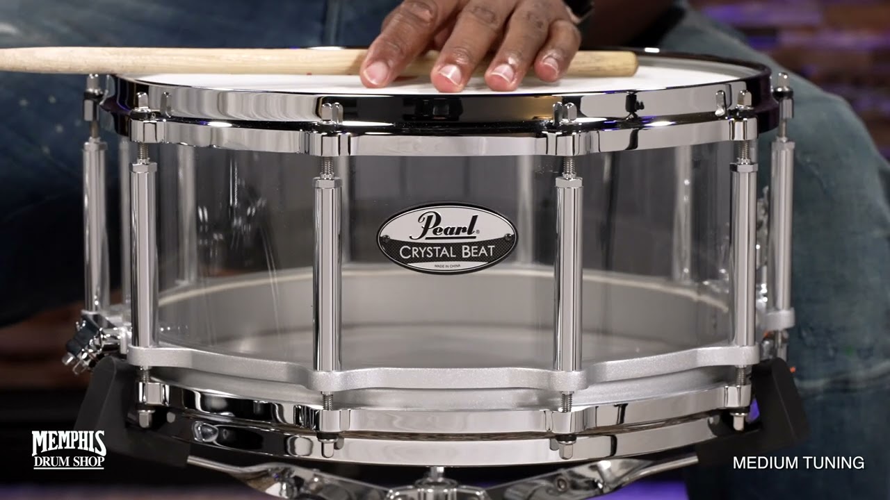 Pearl 14x6.5 Crystal Beat Free Floating Acrylic Snare Drum - Ultra Clear (CRB1465-C730)