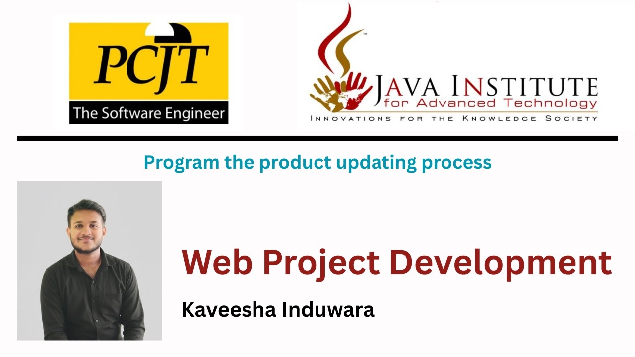 Program the product updating process