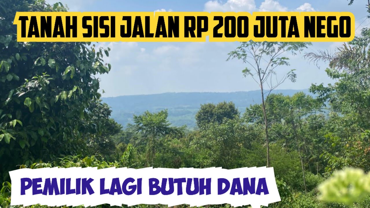 Dijual Tanah Pinggir Jalan Perkampungan Luas 800 m2 Pemandangan Bagus Udara Sejuk Bojong Purwakarta