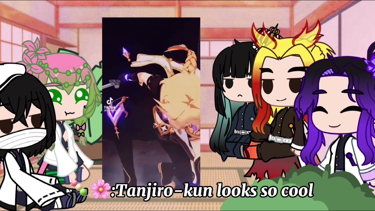 Hashiras react to tanjiro as aether|original?(some designs are inspired)