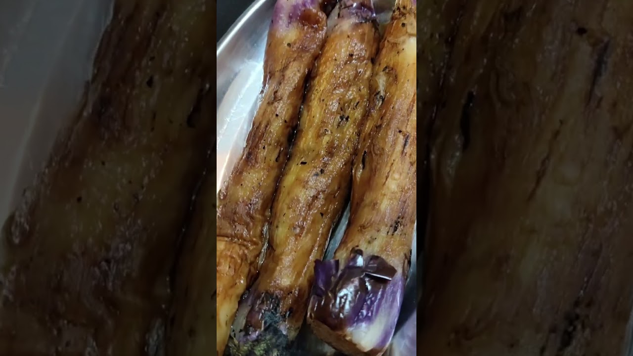Tortang eggplant with minced beef. Easy recipe 