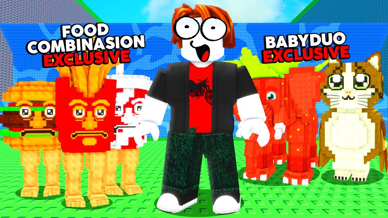 🍔🌊 FOOD COMBINASION, BABY DUO E JOHN PORKY COM ROBUX INFINITO NO TSUNAMI DO ROUBE UM BRAINROT 😱🔥