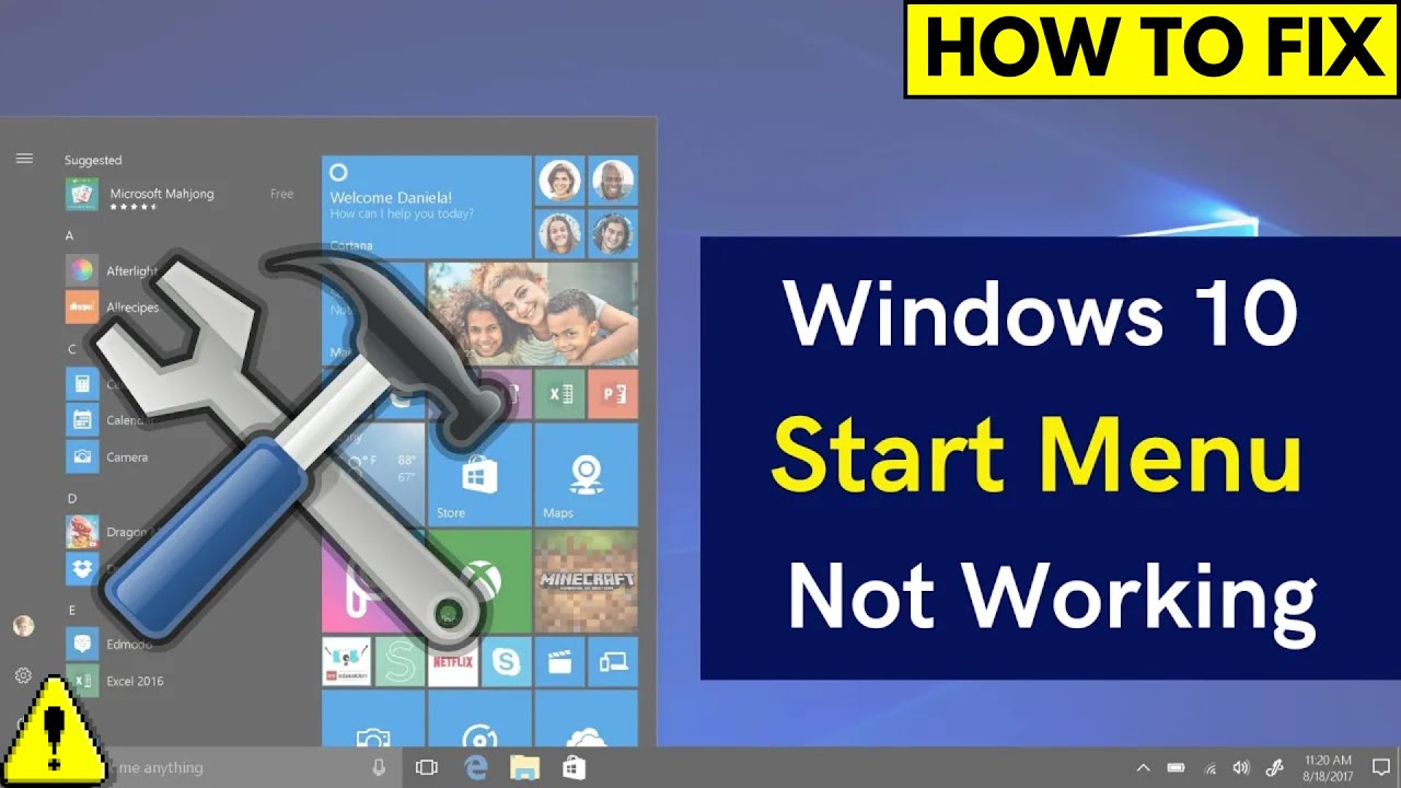 Как исправить неработающее меню «Пуск» в Windows 10 | Кнопка «Пуск» в Windows 10 не работает