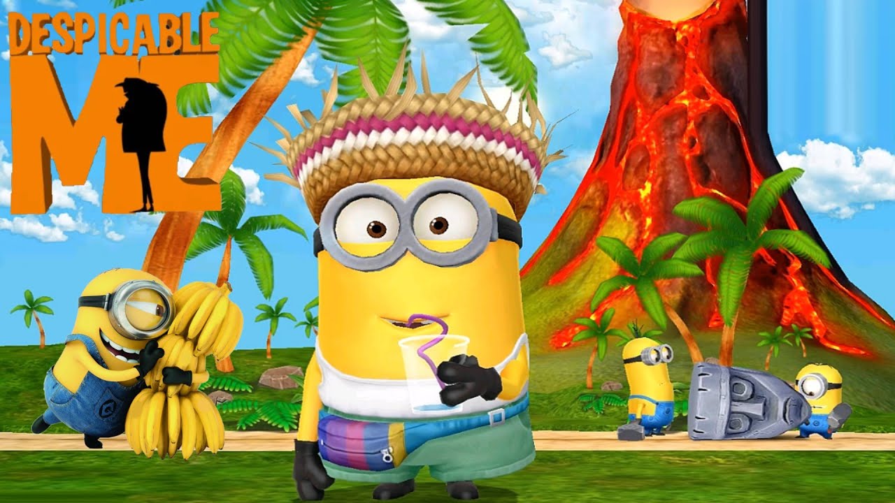 Despicable Me: Minion rush golden ticket costume Island Hopper minion The Volcano level 487 gameplay