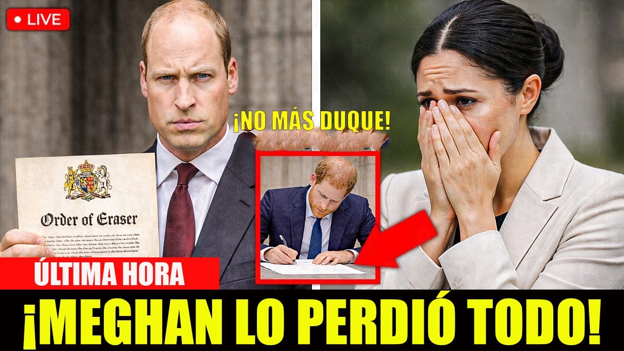 William bloquea el plan de escape de $37M de Meghan; Harry deja los títulos reales
