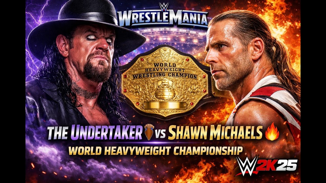 The Undertaker vs Shawn Michaels  | World Heavyweight Championship | WrestleMania | WWE 2K25