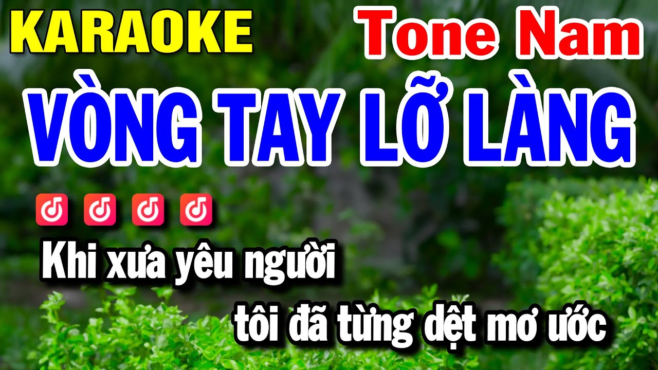 Vòng Tay Lỡ Làng Karaoke Nhạc Sống Tone Nam (BeatHay) Huỳnh Lê