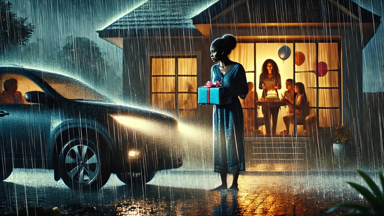 She drove 9hours through the rainstorm to surprise her daughter on her birthday but when…#folktales
